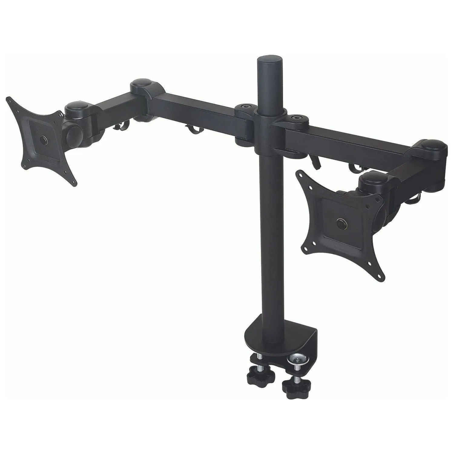 2x LCD Monitor arm Black (10kg Tilt, Swivel, Rotate)
