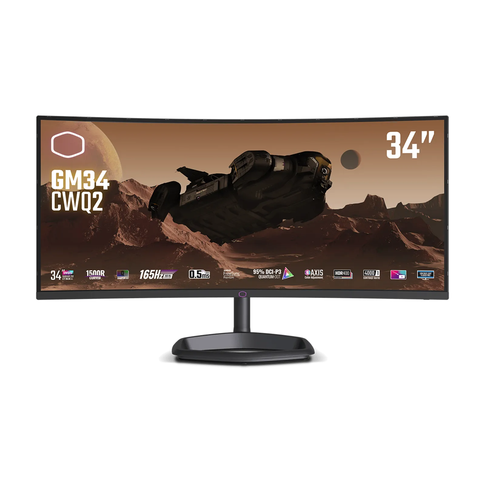 34" Cooler Master GM34-CWQ2 VA QHD 180Hz Monitor