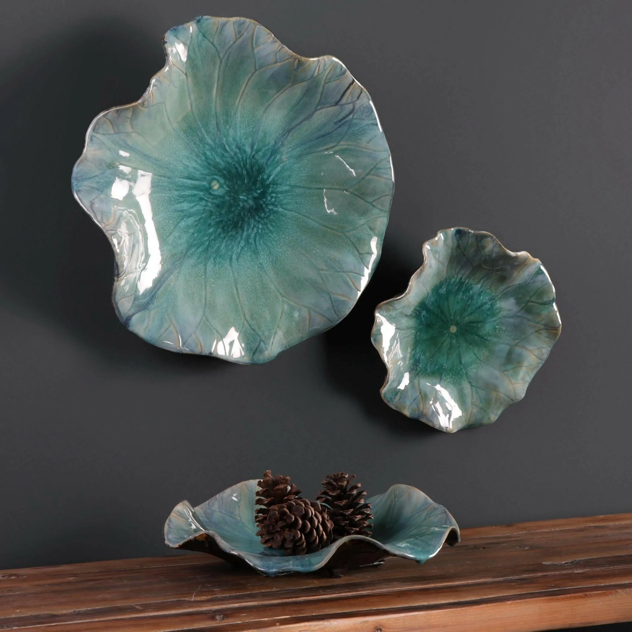 Abella Ceramic Flowers, S/3