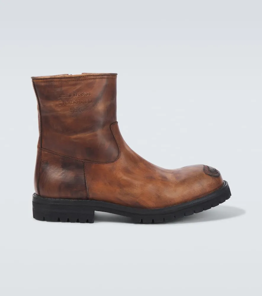 Acne Studios Leather biker boots