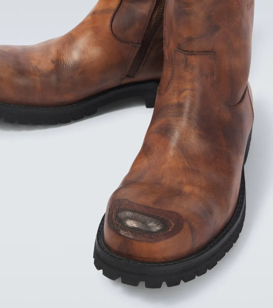 Acne Studios Leather biker boots