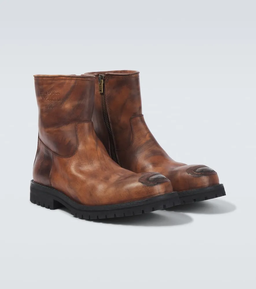 Acne Studios Leather biker boots
