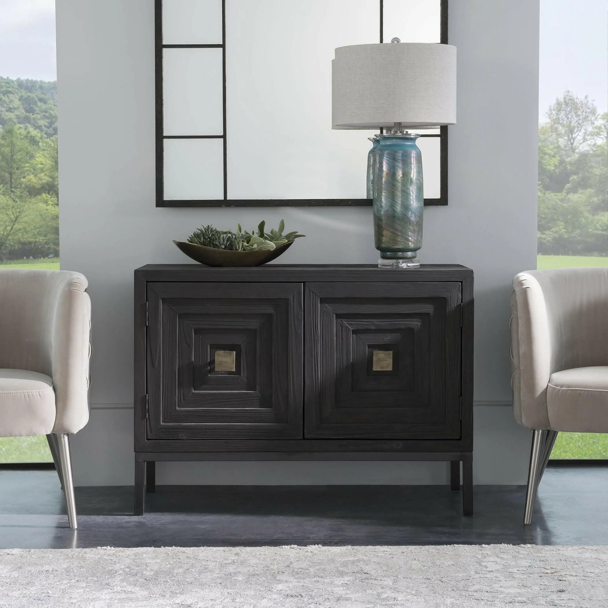 Aiken Dark Walnut 2 Door Cabinet