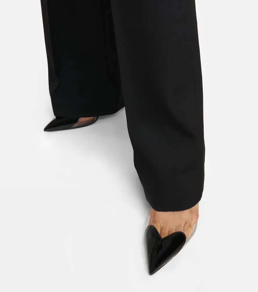 Alaia C√Ö¬ìur patent leather and PU mules