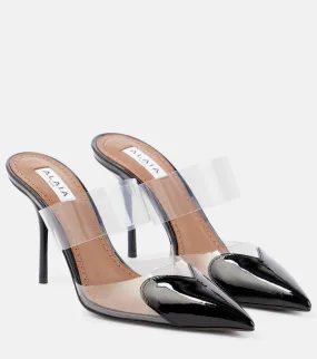 Alaia C√Ö¬ìur patent leather and PU mules