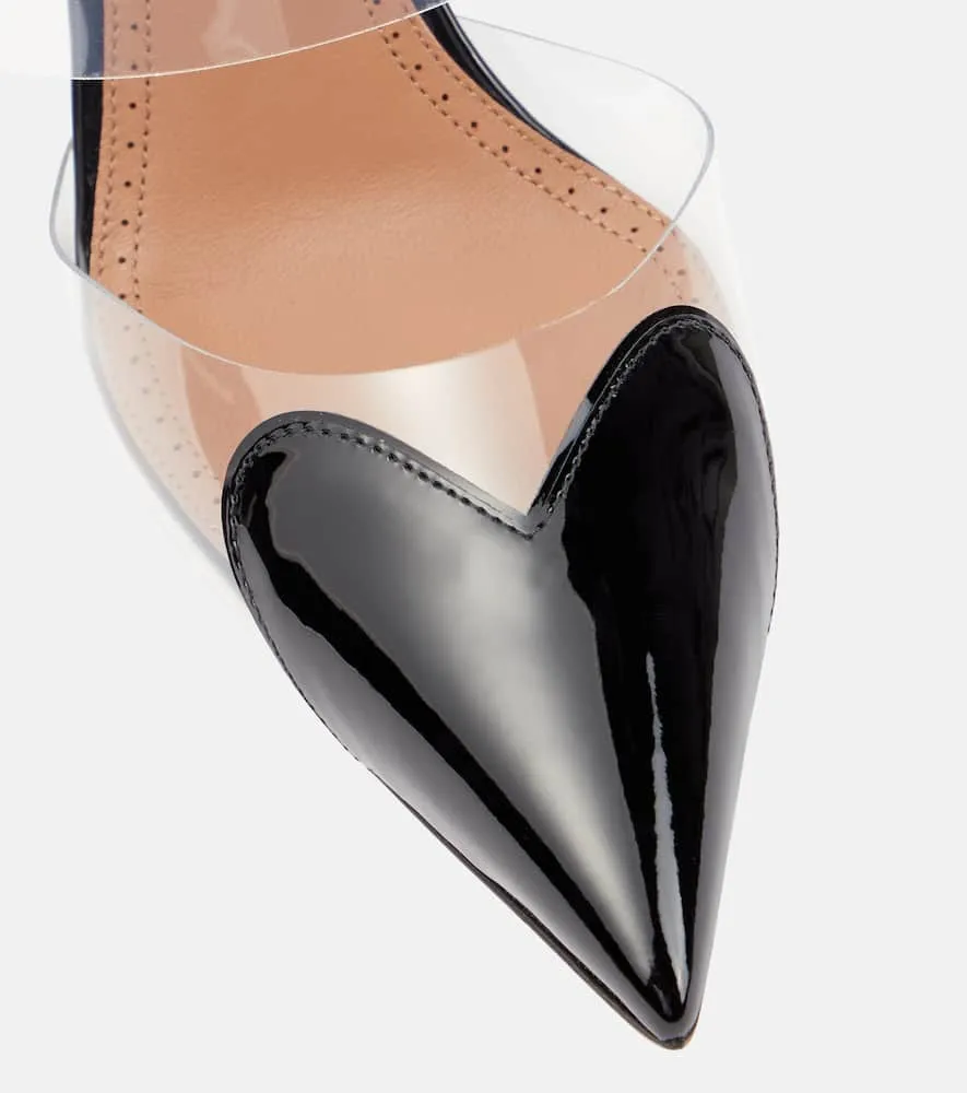 Alaia C√Ö¬ìur patent leather and PU mules
