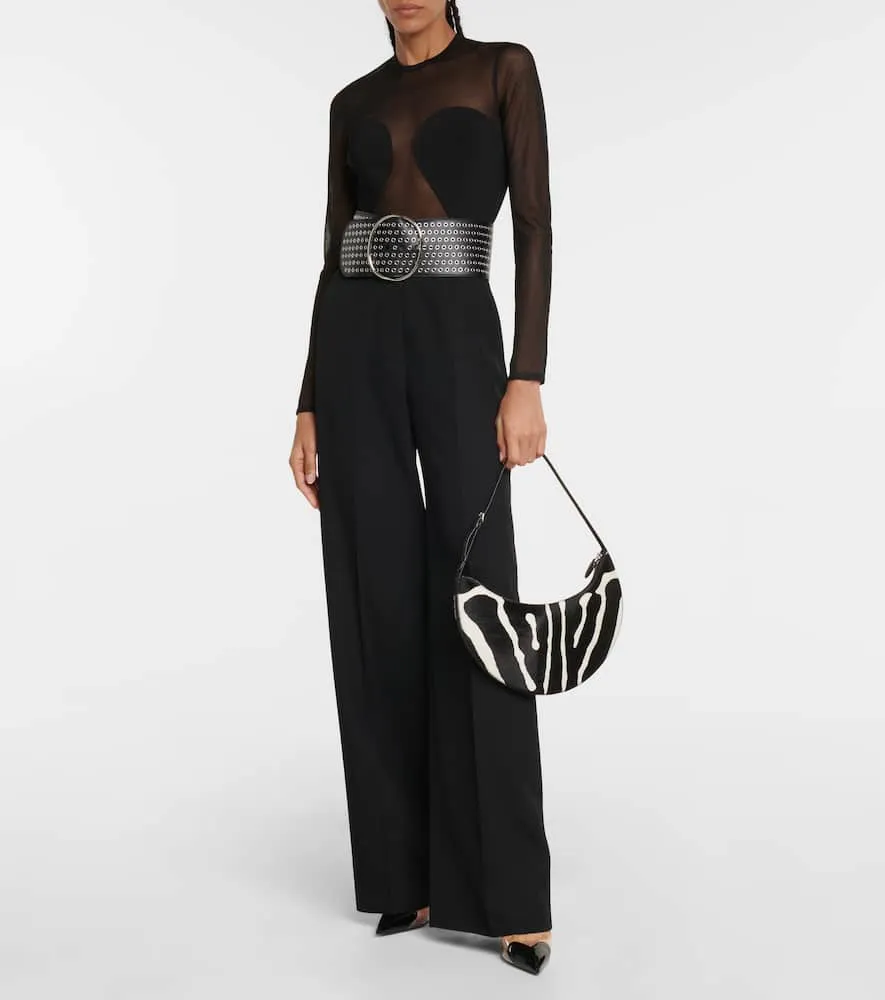 Alaia C√Ö¬ìur patent leather and PU mules