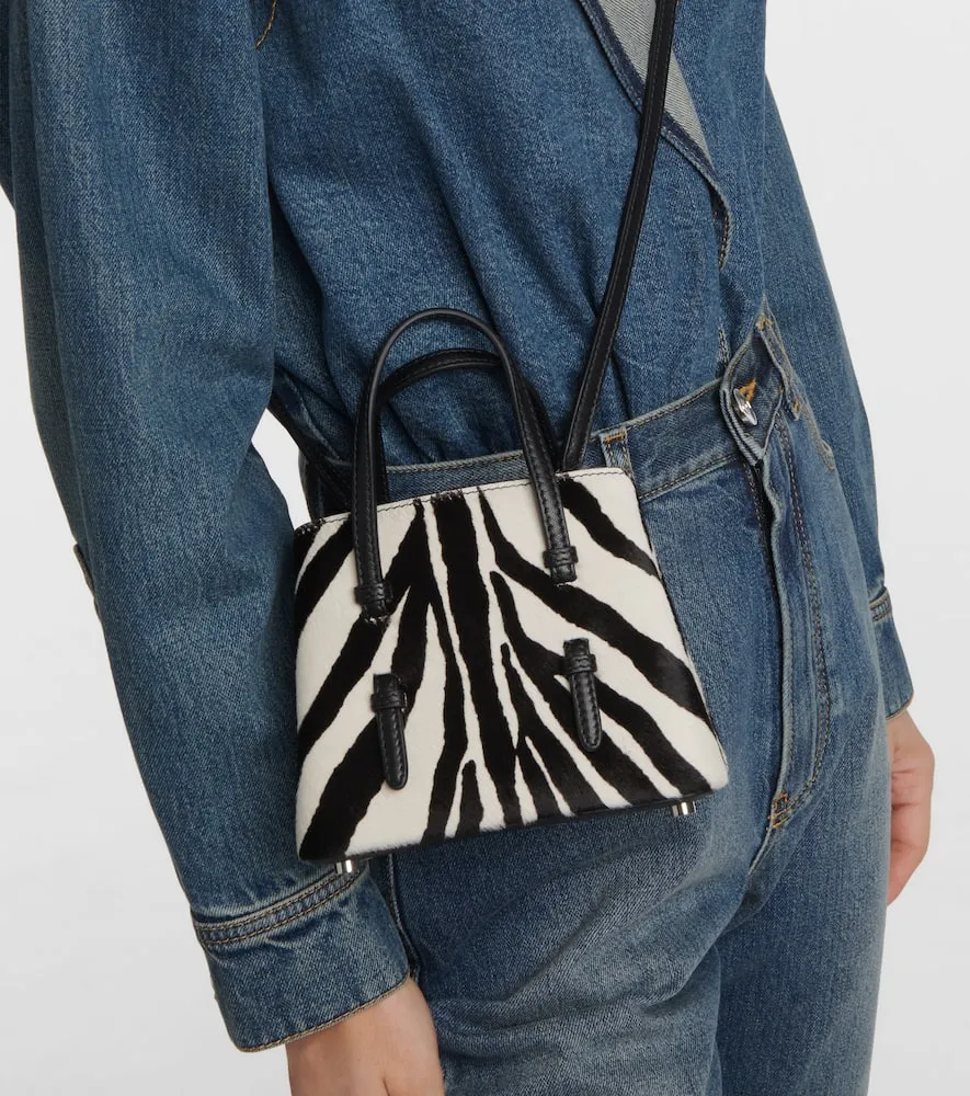Alaia Mina 16 micro calf hair tote bag