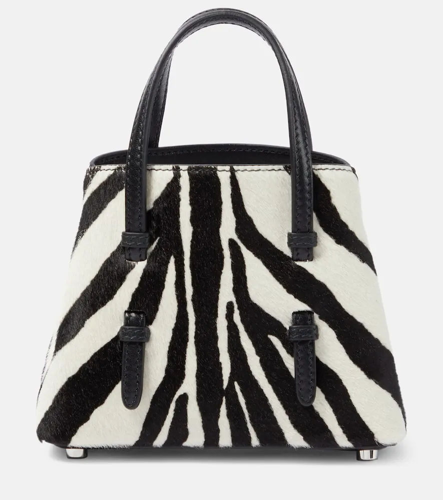 Alaia Mina 16 micro calf hair tote bag