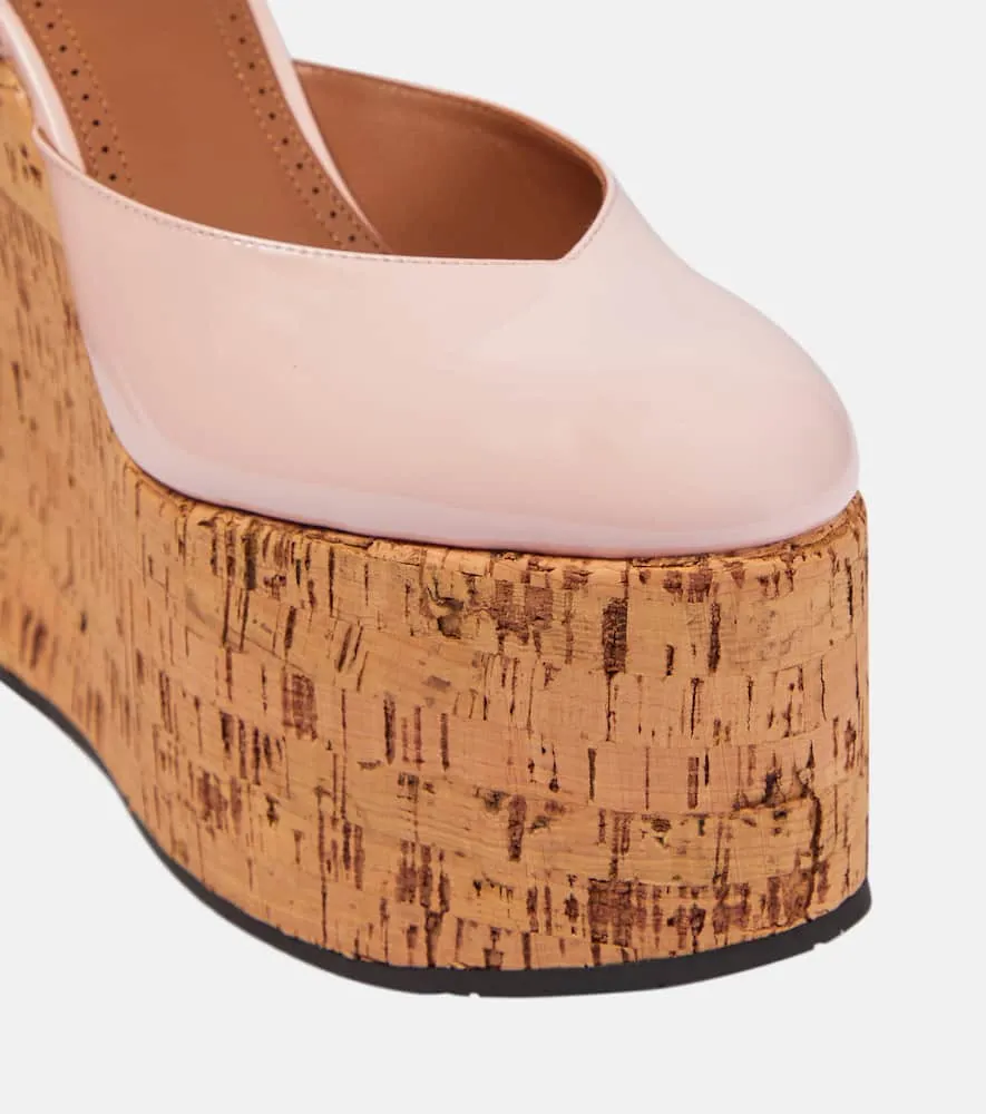 Alaia Riviera patent leather wedges