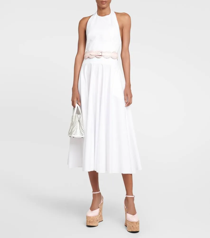 Alaia Riviera patent leather wedges