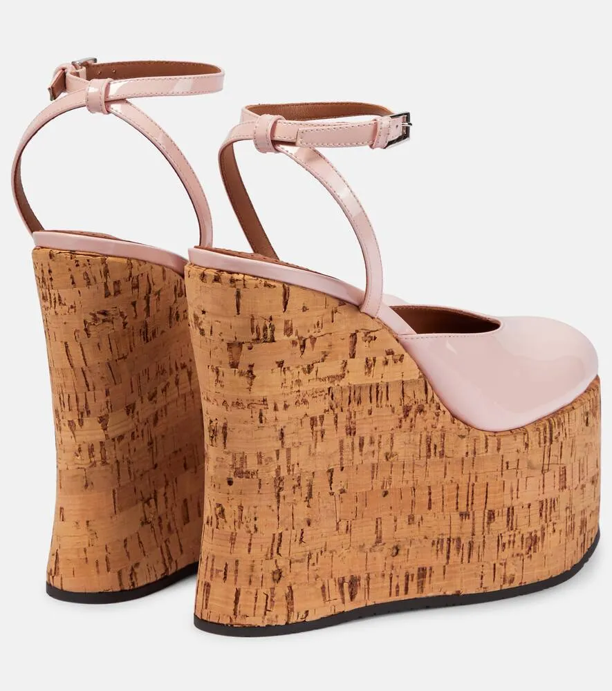 Alaia Riviera patent leather wedges