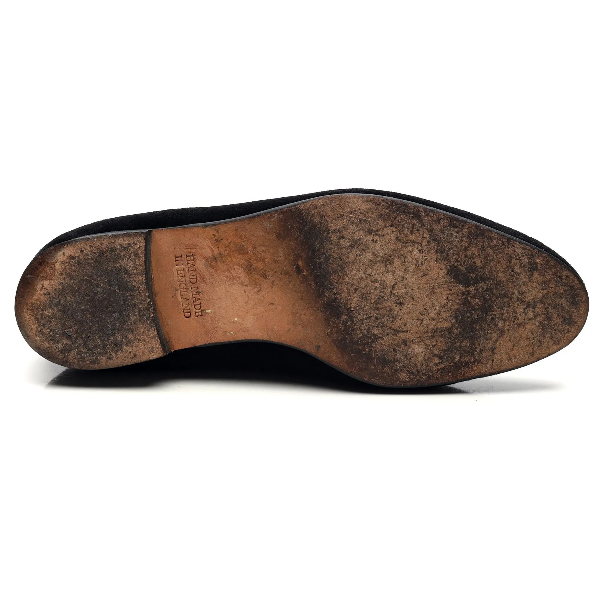 'Albert' Black Velvet Slippers UK 9
