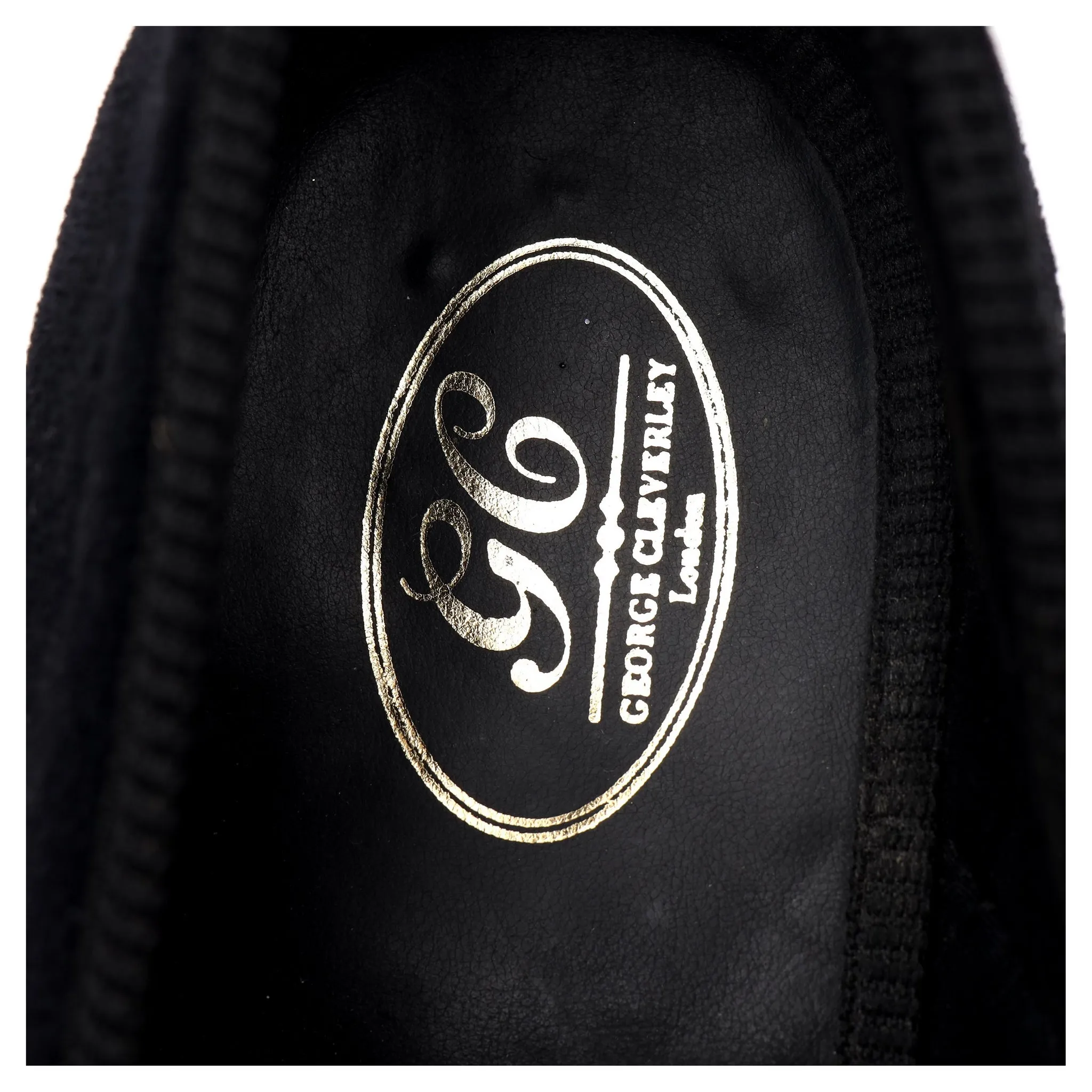 'Albert' Black Velvet Slippers UK 9