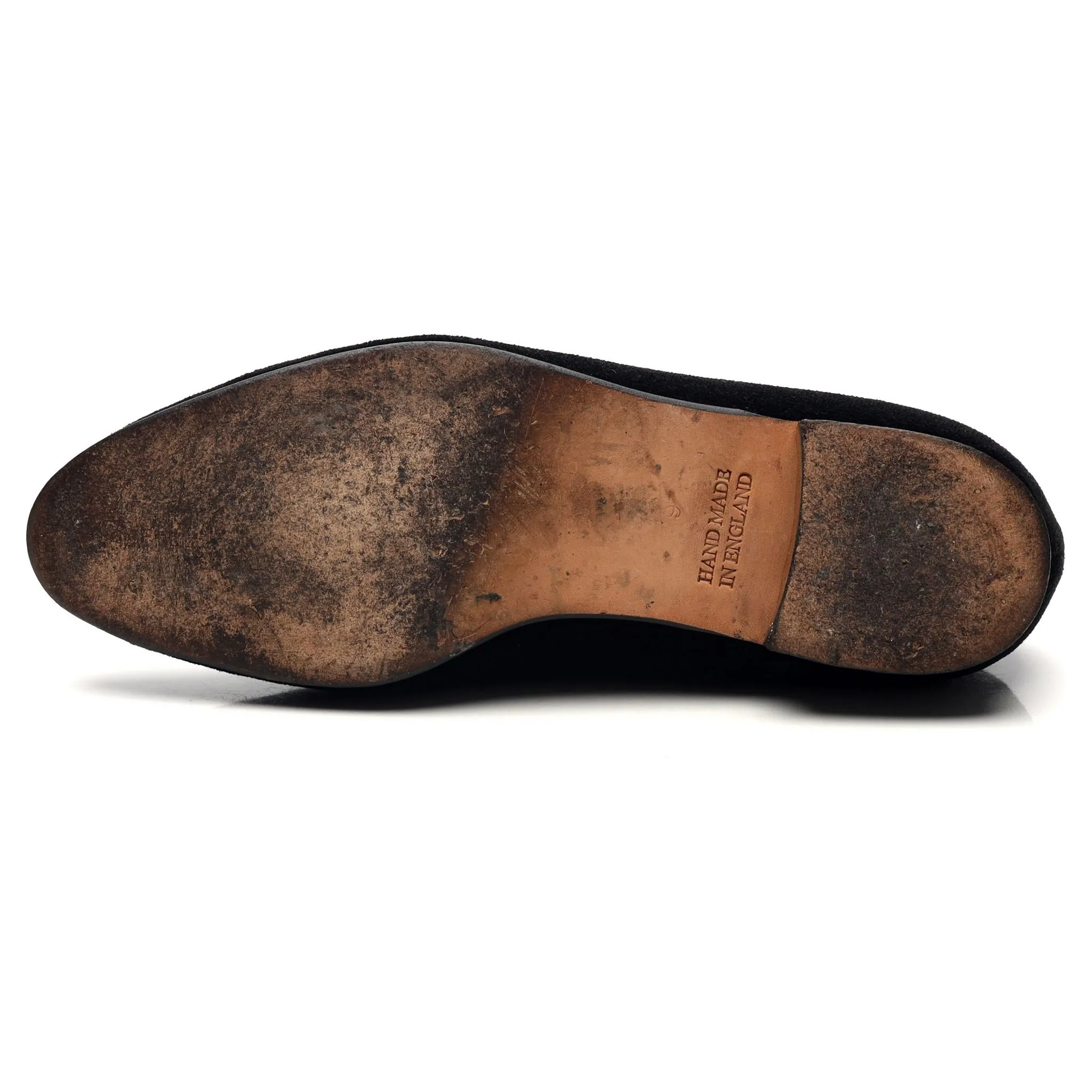 'Albert' Black Velvet Slippers UK 9