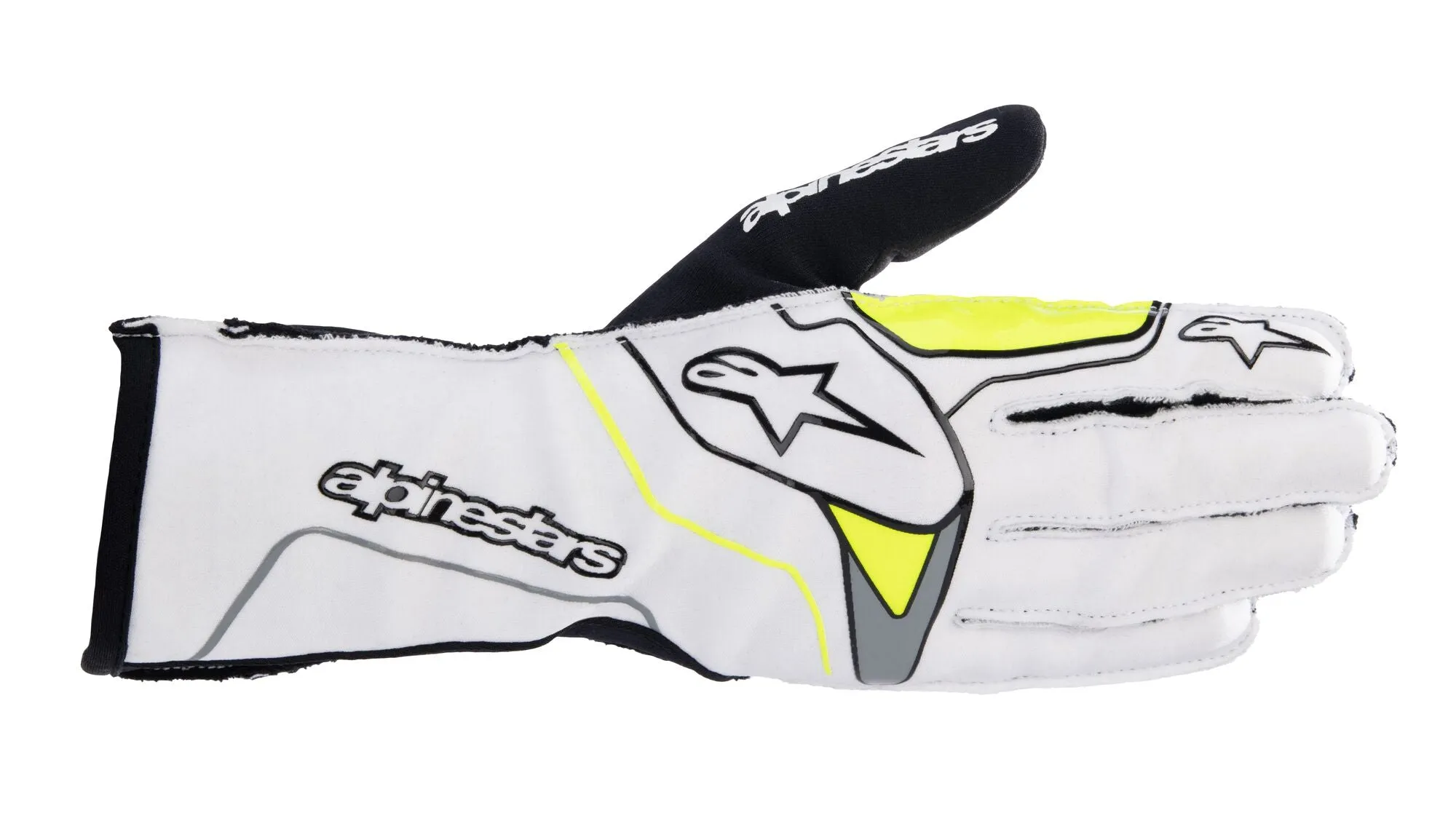 ALPINESTARS 3551823_255_L TECH 1 KX v3 Karting gloves, white/yellow fluo, Size L