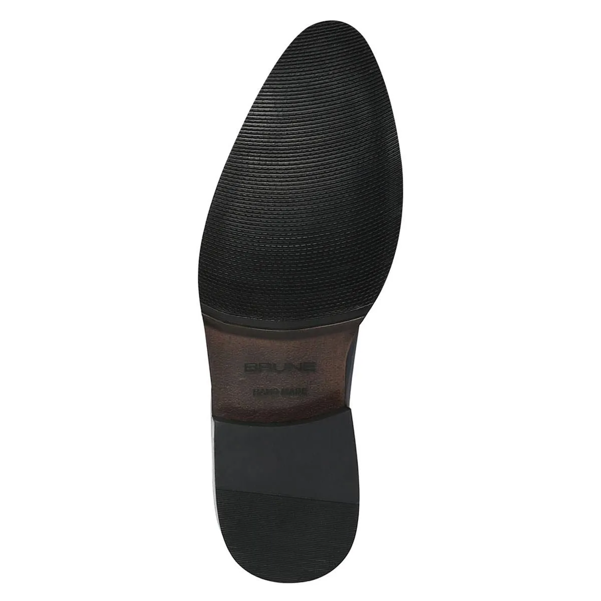 Black Glossy/Suede Leather Apron Toe Tassel Slip-On Shoes By Brune & Bareskin