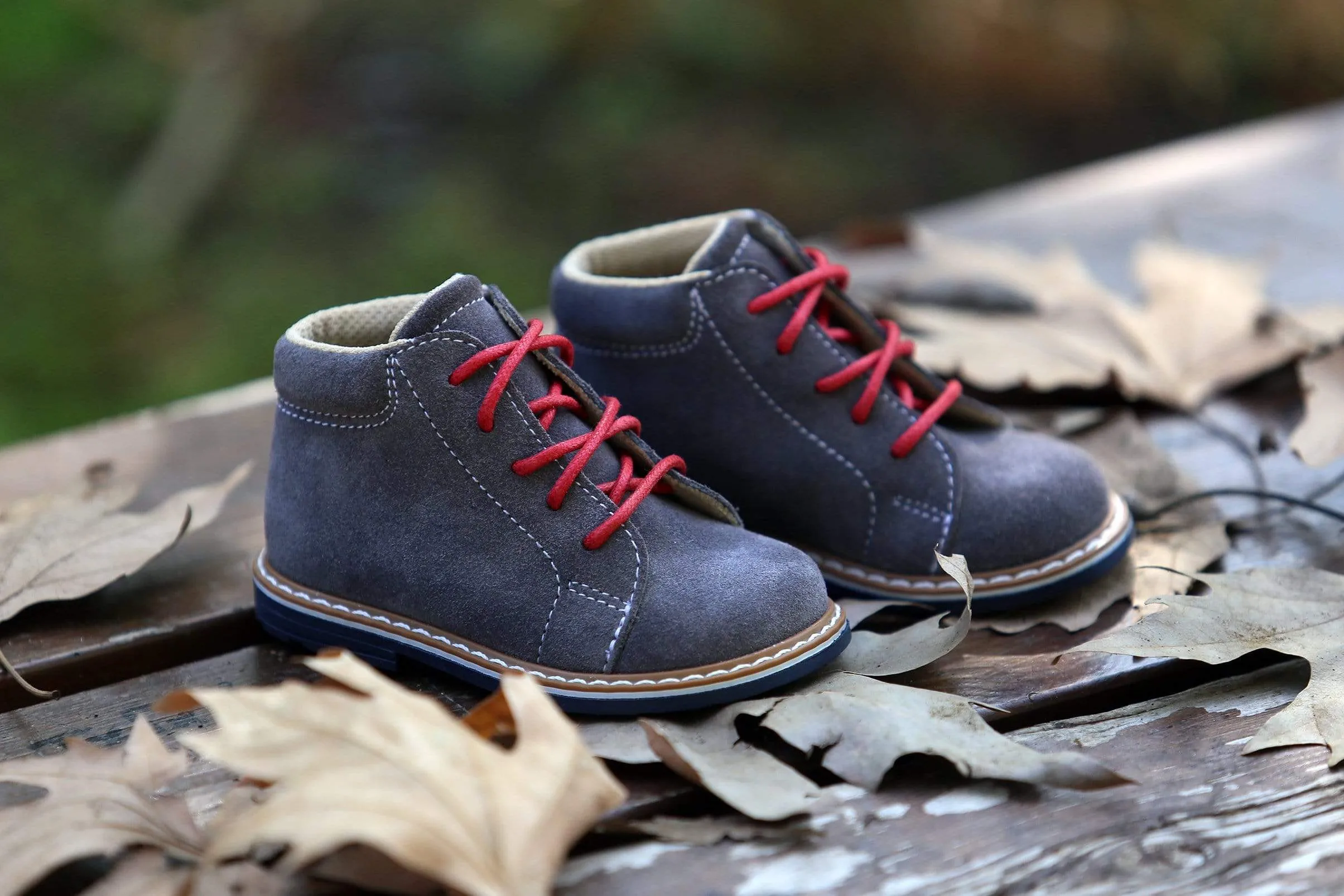 Boys' Grey Booties Christening/ Baptism Shoes