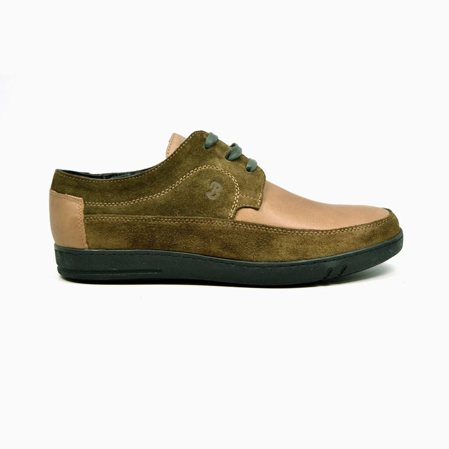 Bristol Lace Up Shoes: Vintage Handcrafted Leather & Suede with Dual Fit Technology