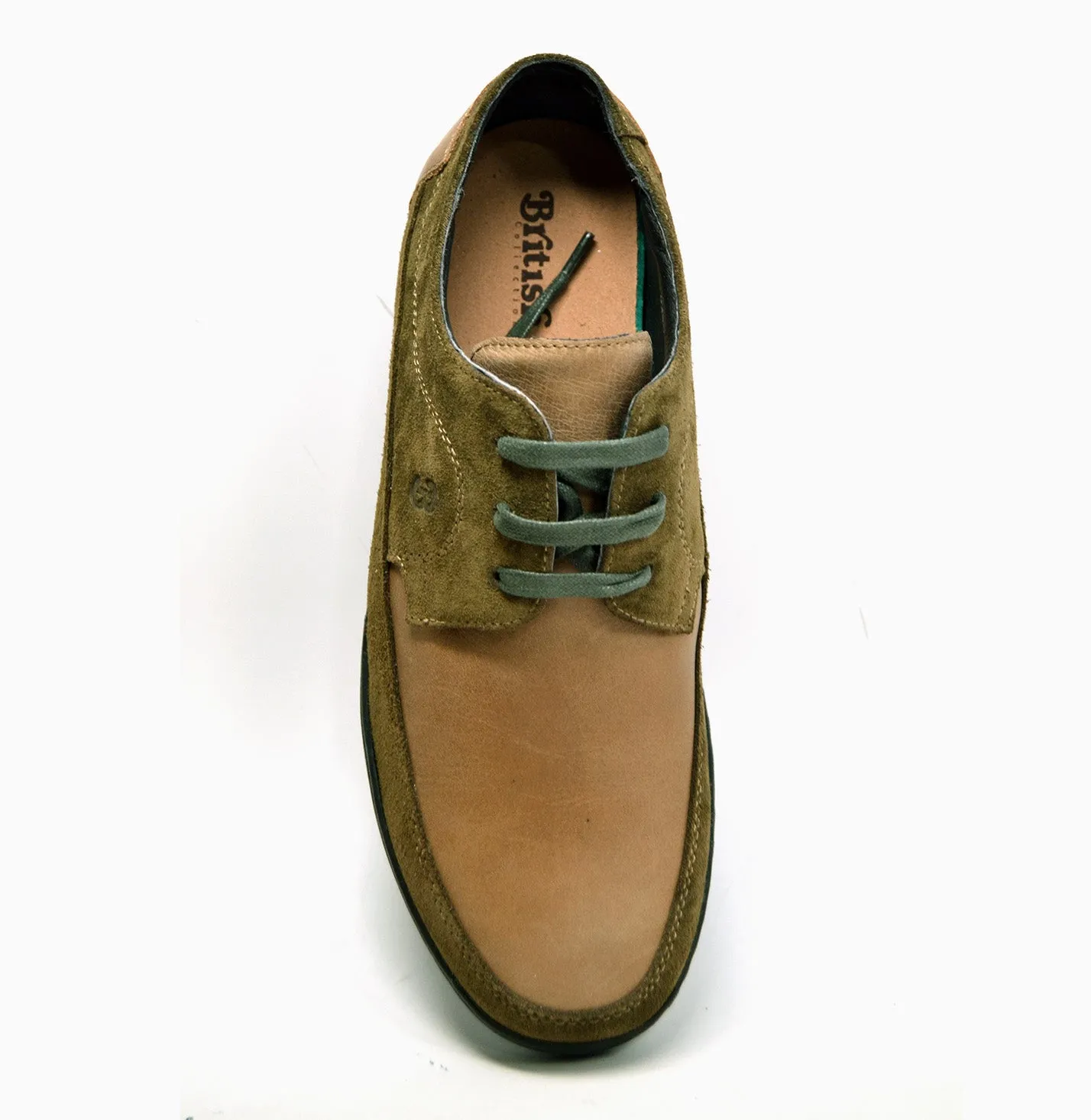 Bristol Lace Up Shoes: Vintage Handcrafted Leather & Suede with Dual Fit Technology