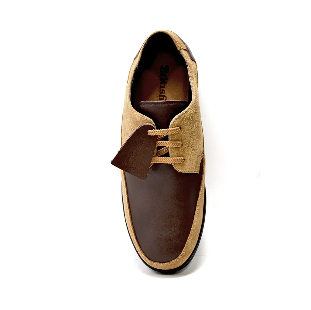 Bristol Lace Up Shoes: Vintage Handcrafted Leather & Suede with Dual Fit Technology