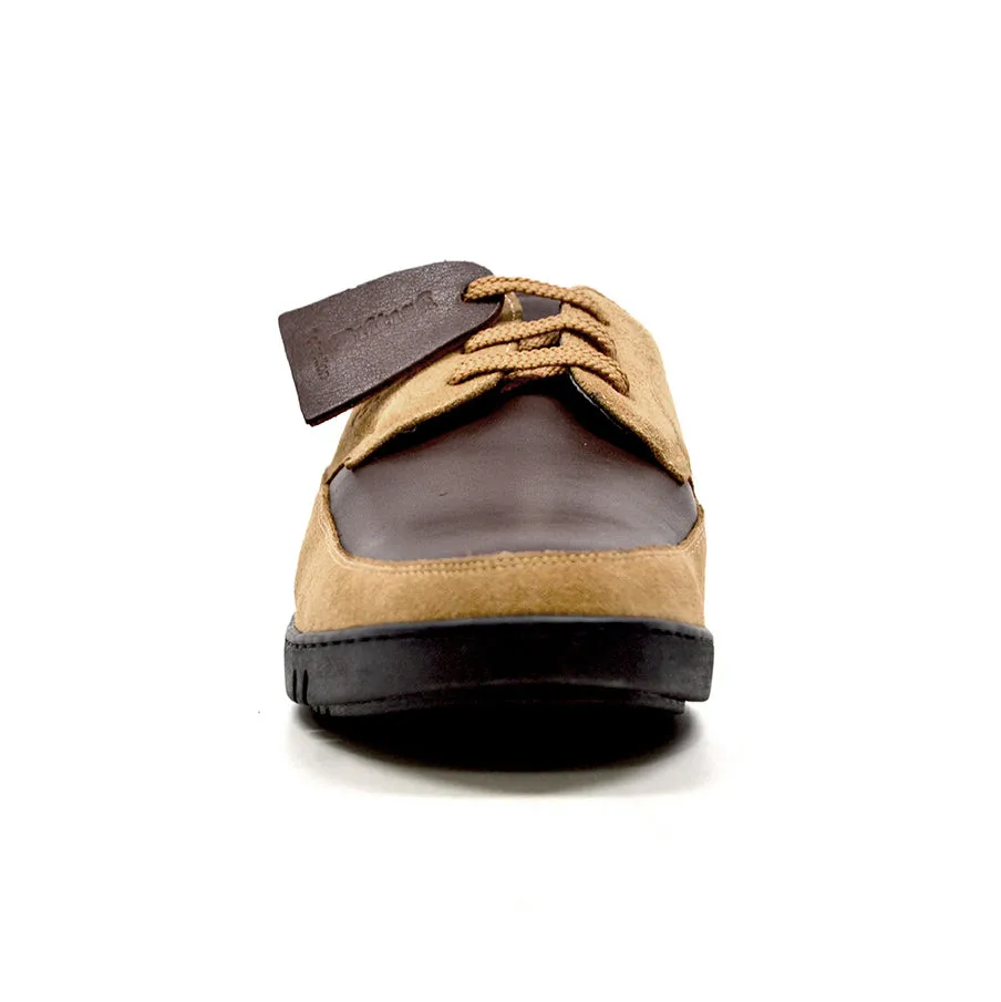 Bristol Lace Up Shoes: Vintage Handcrafted Leather & Suede with Dual Fit Technology
