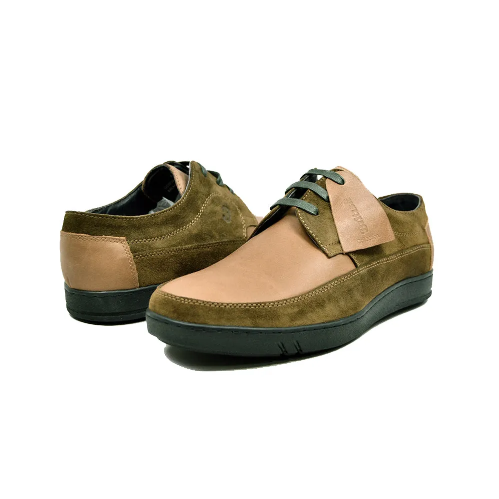Bristol Lace Up Shoes: Vintage Handcrafted Leather & Suede with Dual Fit Technology