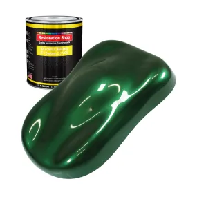 British Racing Green Metallic Acrylic Enamel Auto Paint - Quart Paint Color Only - Professional Single Stage Automotive Car Truck Coating, 2.8 VOC