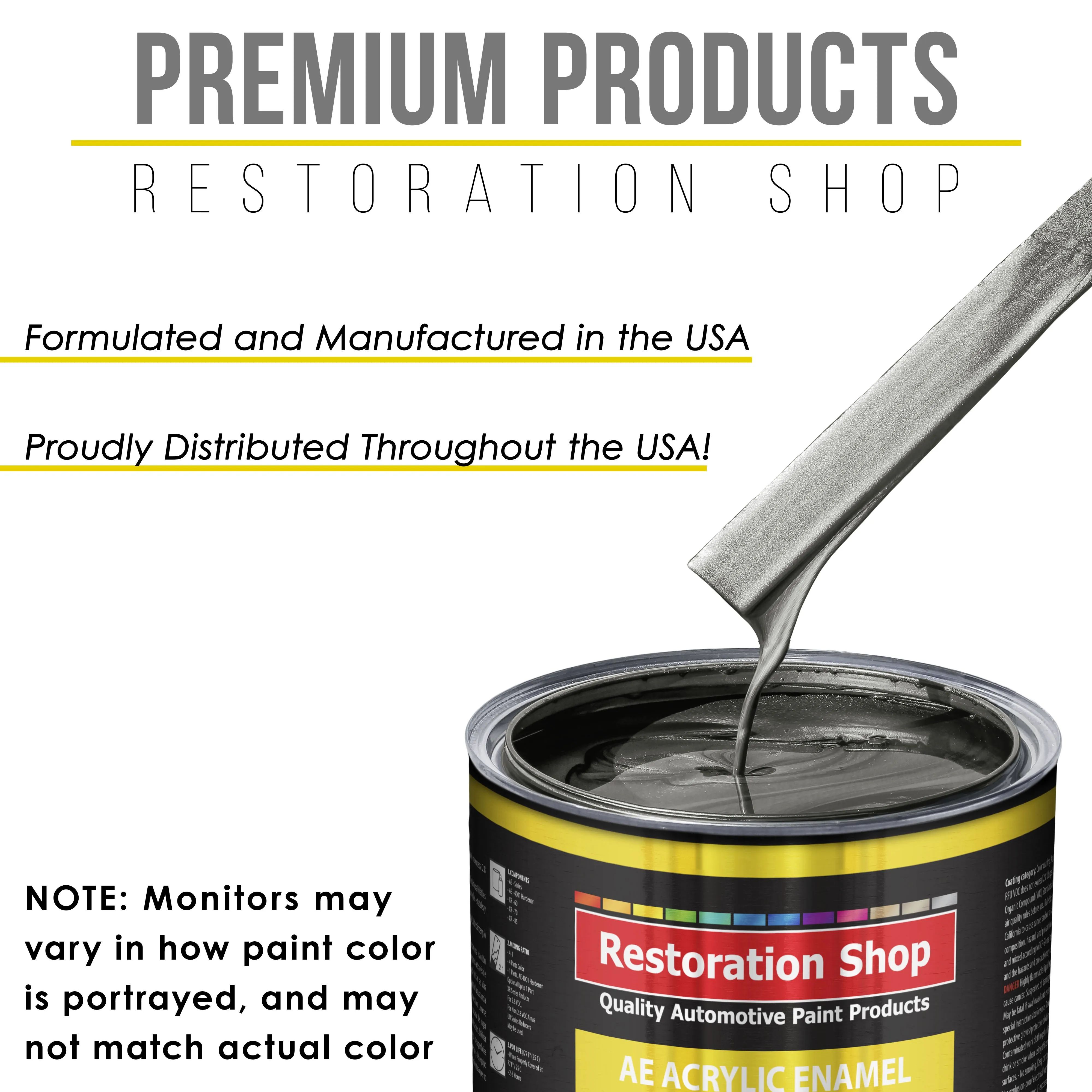 Charcoal Gray Firemist Acrylic Enamel Auto Paint - Complete Quart Paint Kit - Professional Single Stage Automotive Car Coating, 8:1 Mix Ratio 2.8 VOC