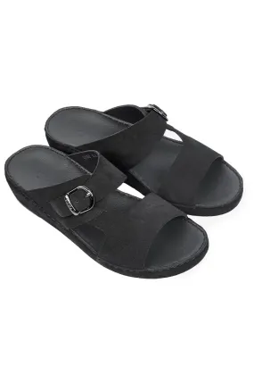 Classic Arabic Leather footwear | Handcrafted 2055 Suede black