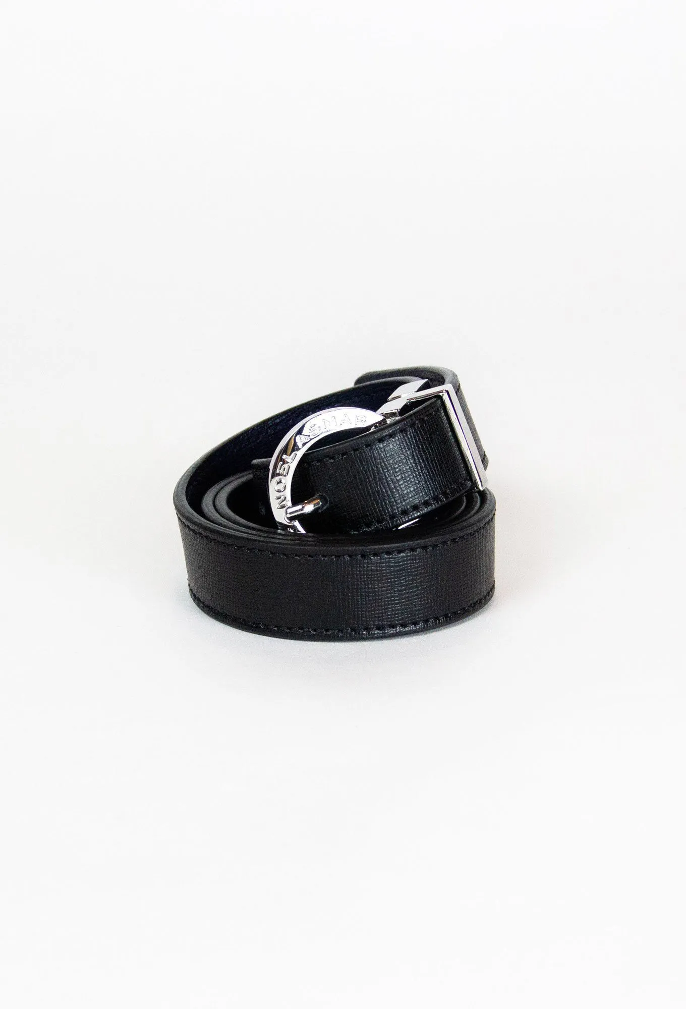 Demi Saffiano Belt (Chrome Accents)