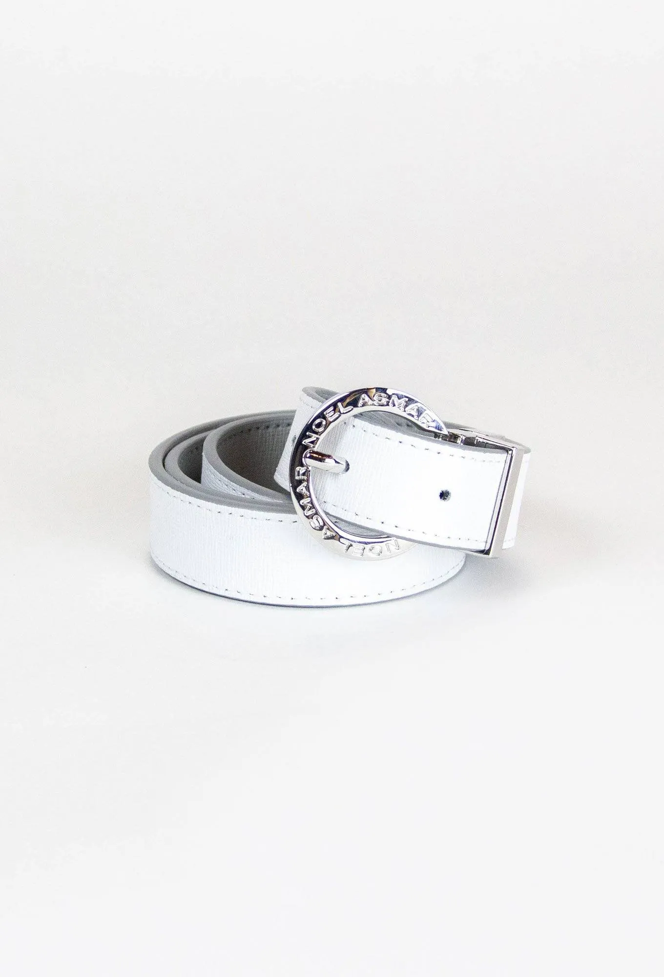 Demi Saffiano Belt (Chrome Accents)