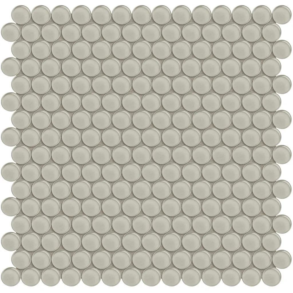Earth, Penny Round Mosaic - Glass Tile