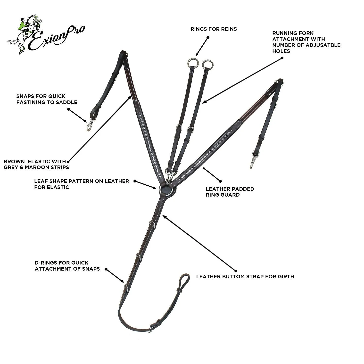 ExionPro Bling Breastplate With Running Attachment