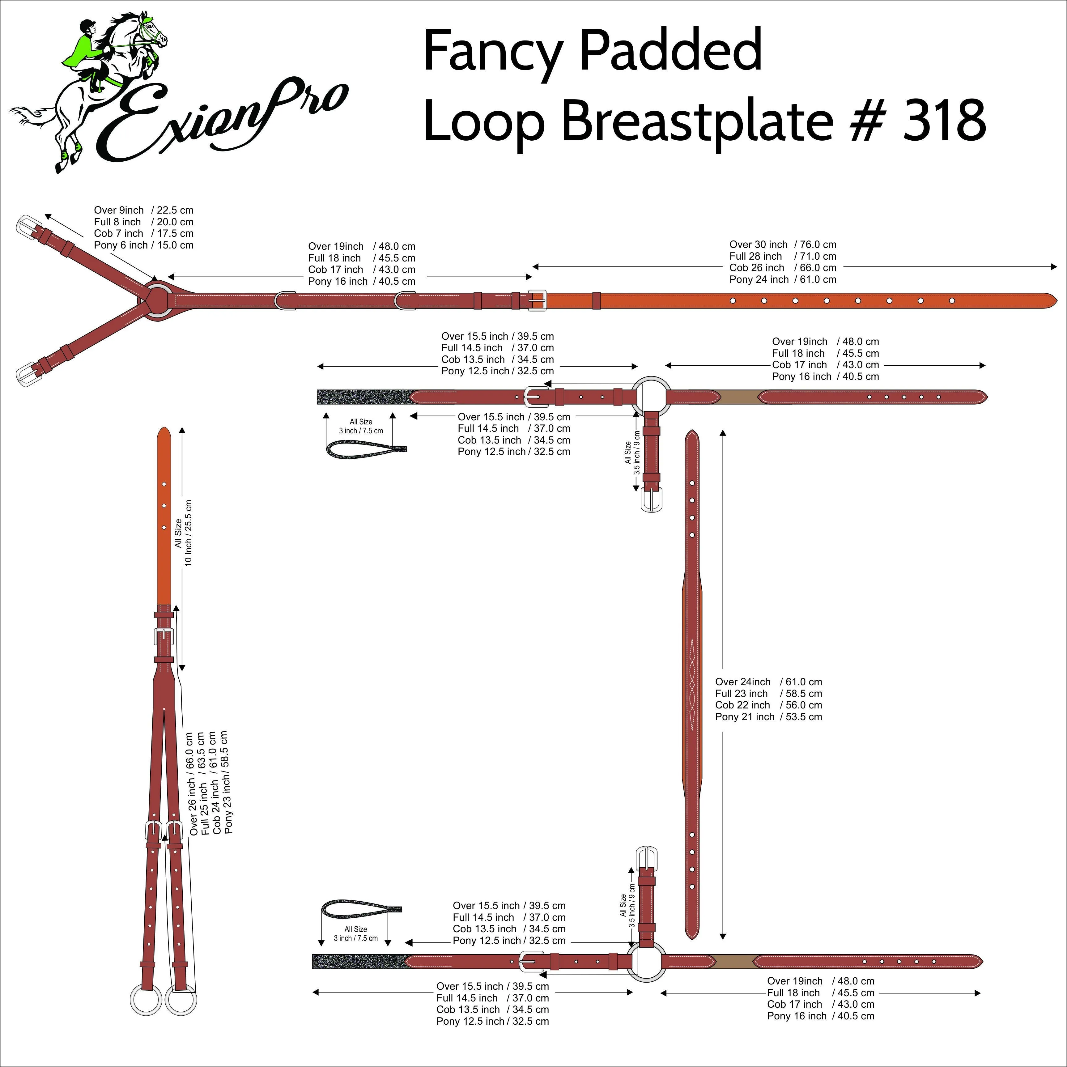 ExionPro Fancy Loop Horse Breastplate