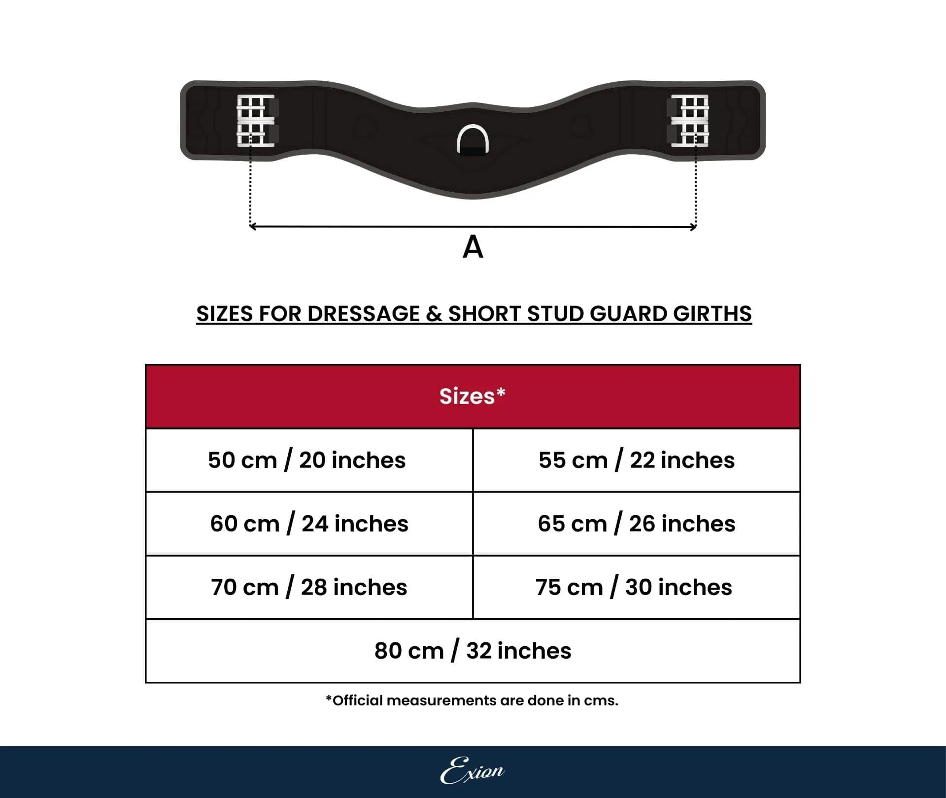 ExionPro Fancy Short Stud Guard Girth