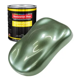Fern Green Metallic Acrylic Enamel Auto Paint - Gallon Paint Color Only - Professional Single Stage Automotive Car Truck Equipment Coating, 2.8 VOC