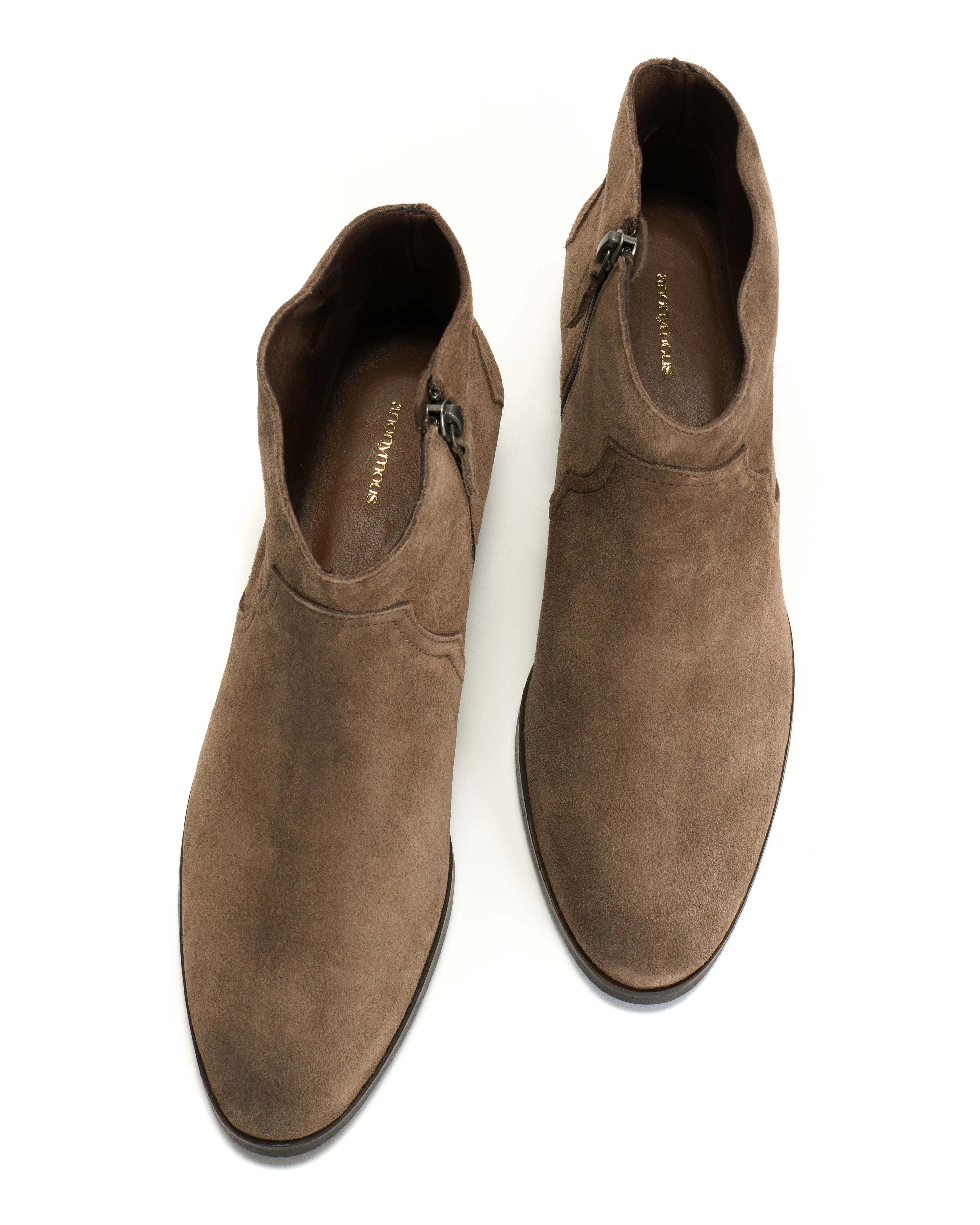 Fiona 35 Calf suede Dark taupe