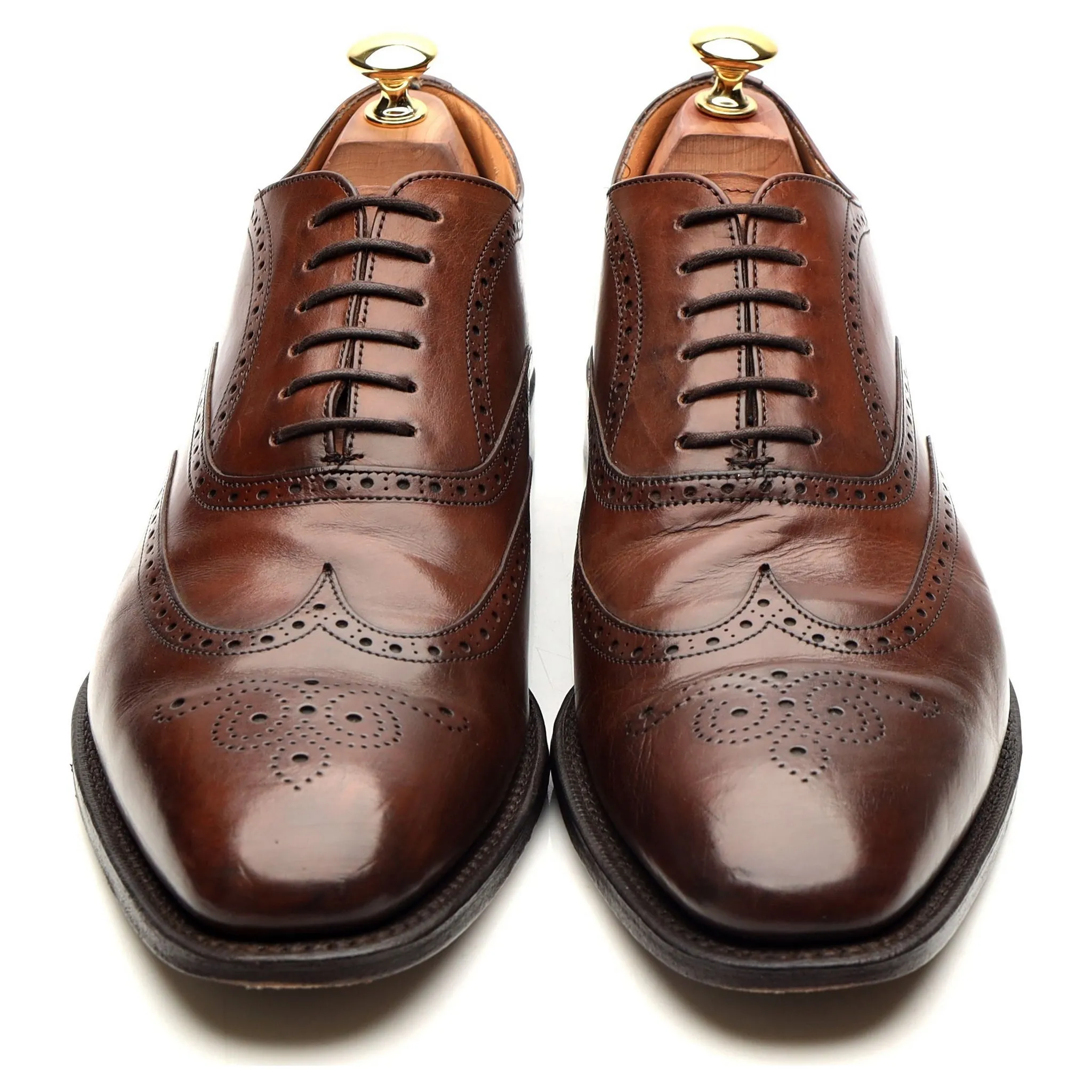 'Hailwood' Tan Brown Leather Oxford Brogue UK 9.5 F