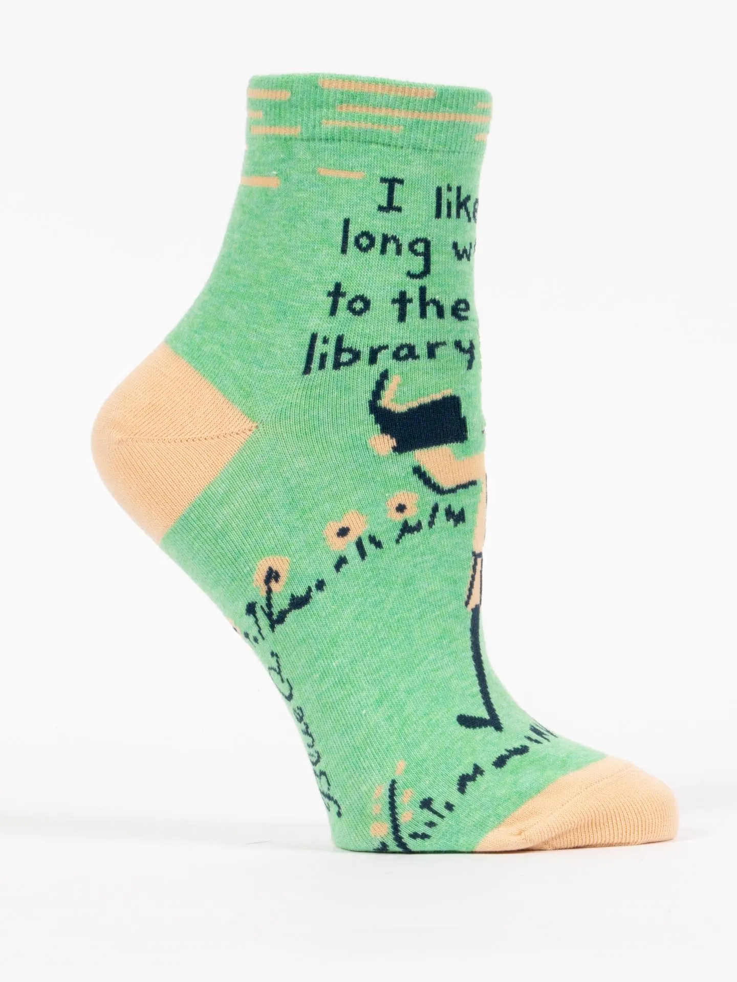 I Like Long Walks To The Library W-Ankle Socks
