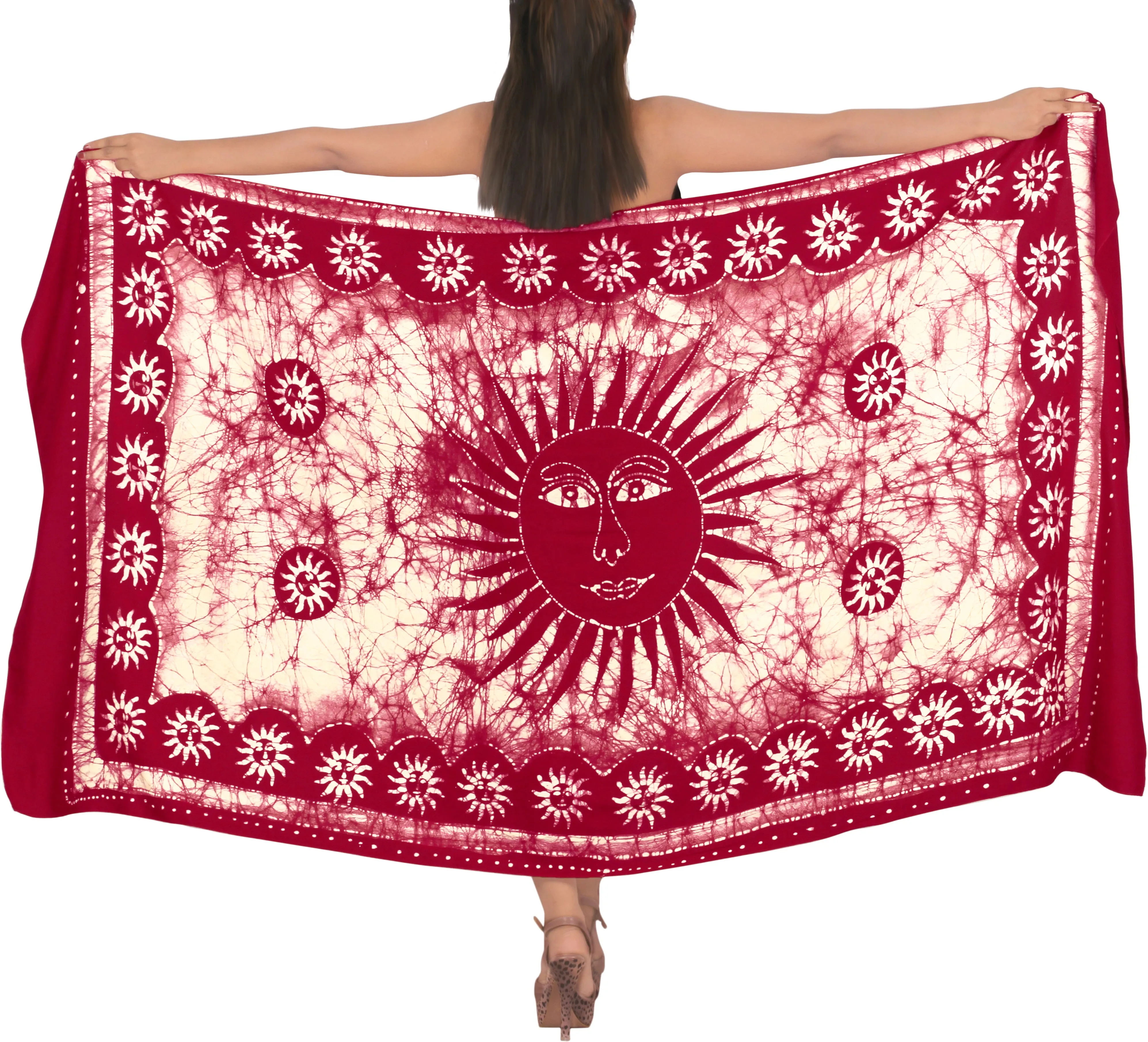 La Leela Rayon Batik Sun Bikini  Beach Wrap Sarong
