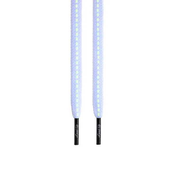 Laced Up White Glow Shoelaces