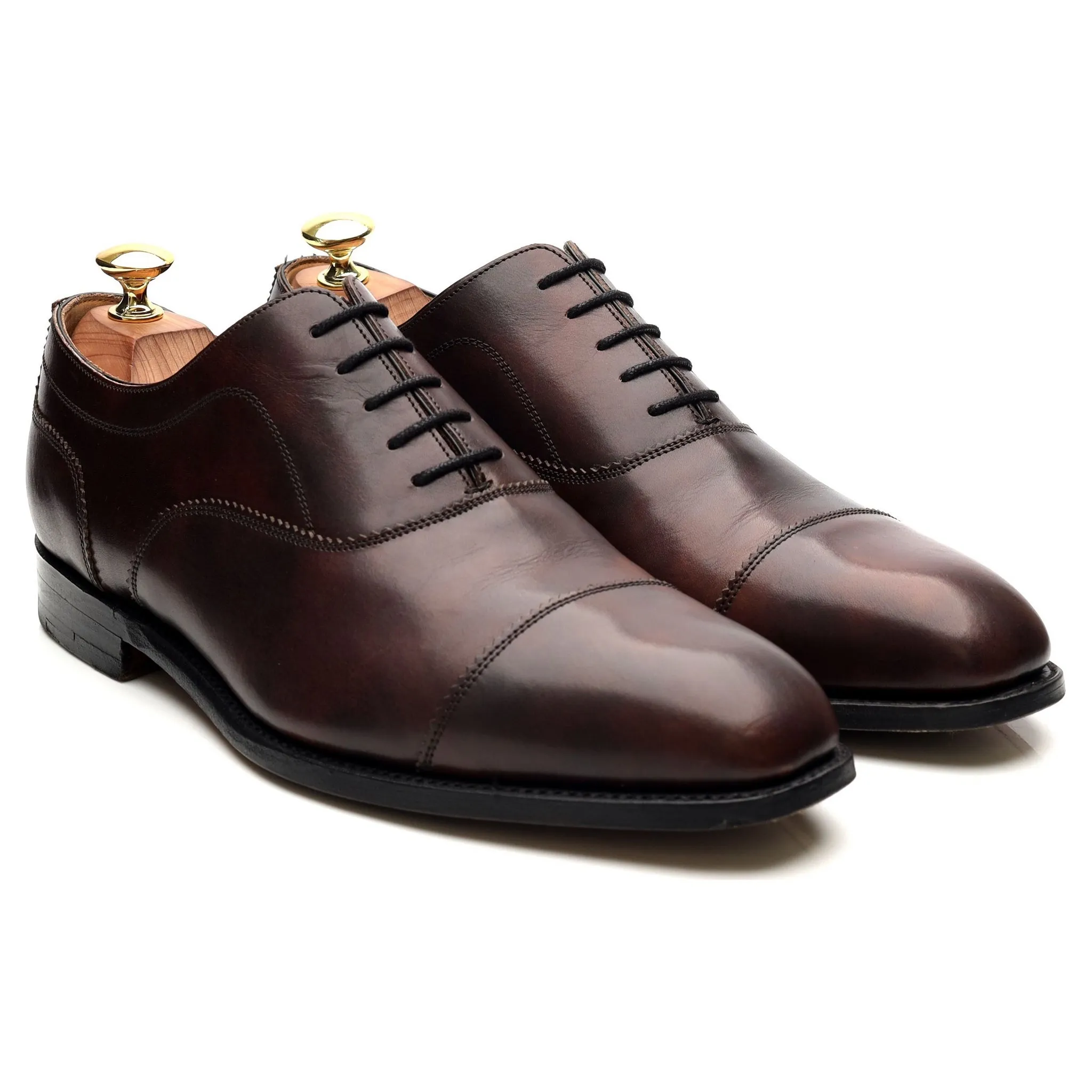 'Lincoln' Dark Brown Leather Oxford UK 8 FX