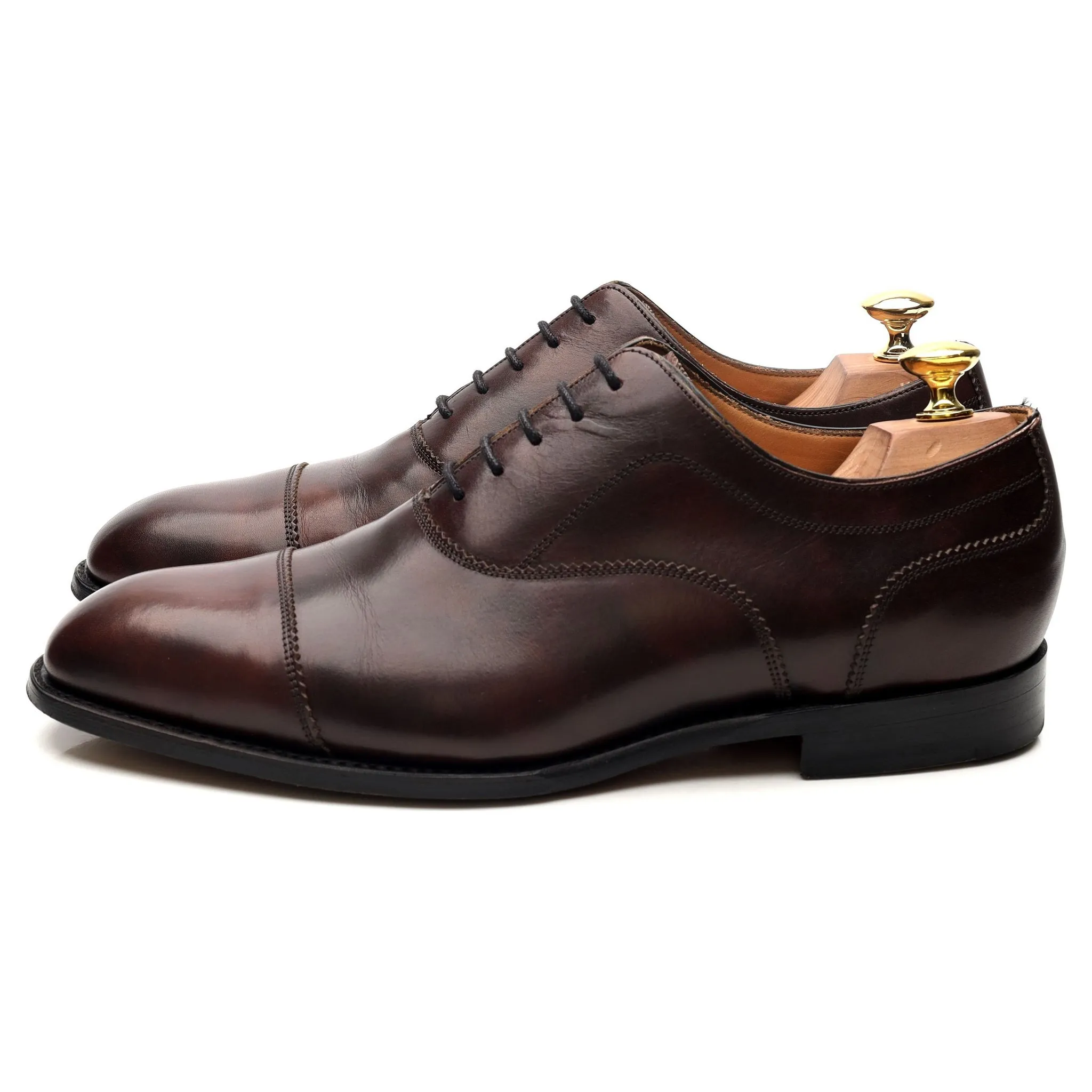'Lincoln' Dark Brown Leather Oxford UK 8 FX