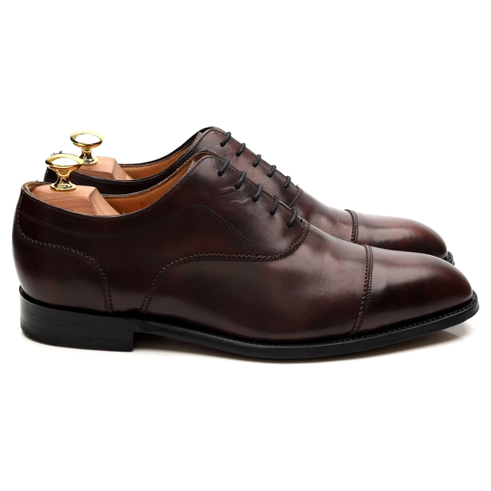 'Lincoln' Dark Brown Leather Oxford UK 8 FX