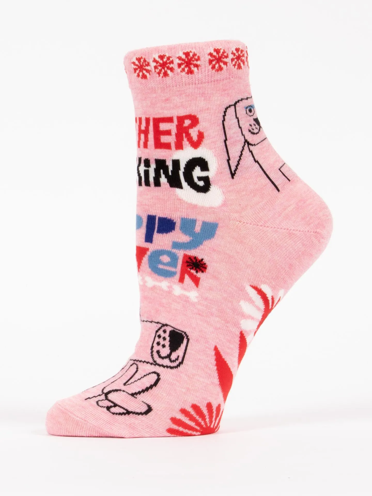 Mother Fucking Puppy Power W-Ankle Socks