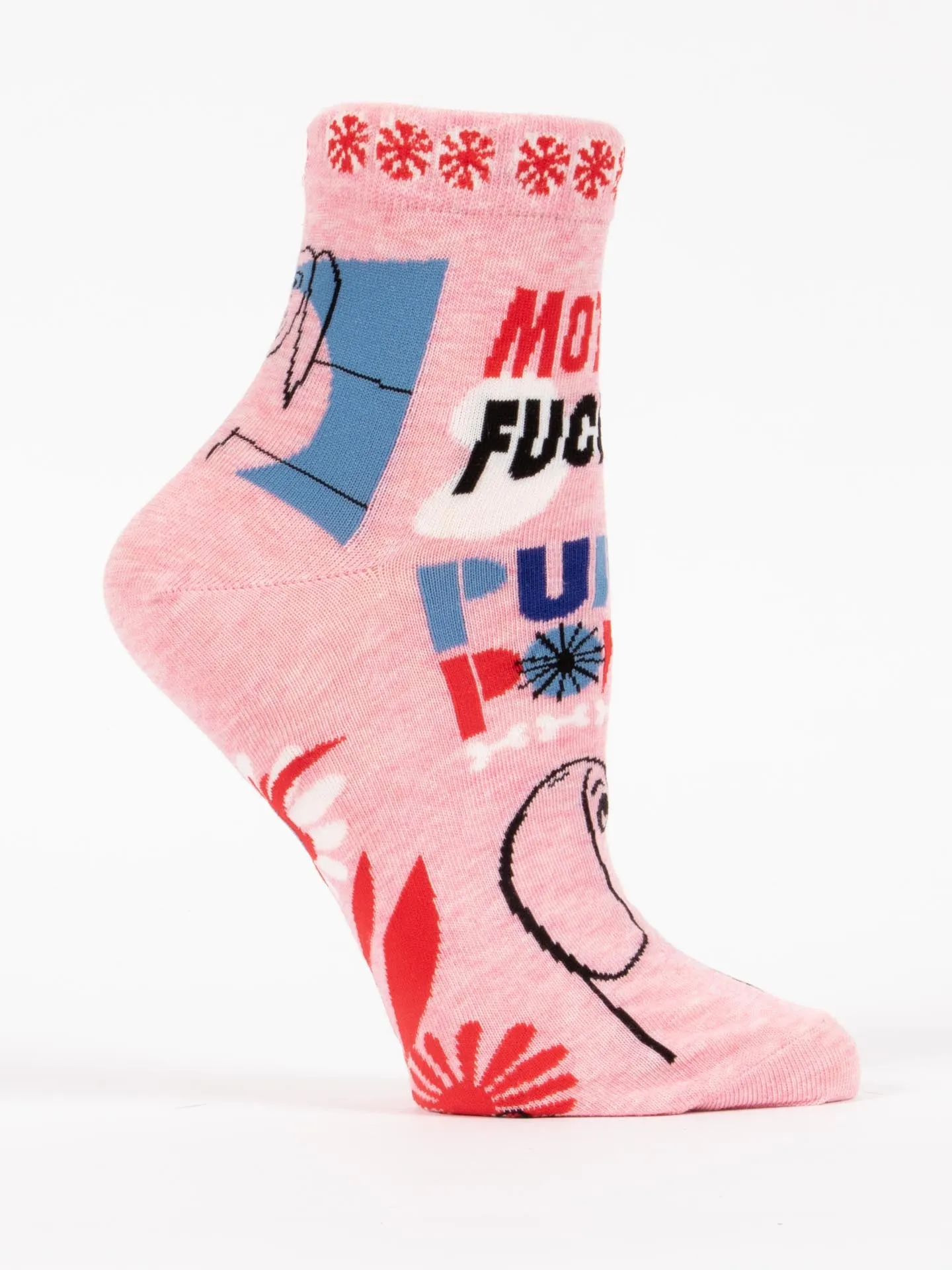 Mother Fucking Puppy Power W-Ankle Socks