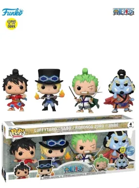 One Piece - 4 Pack Glow in the Dark Funko Pop