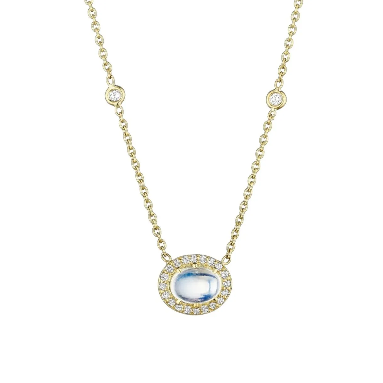 Oval Moonstone Necklace by Penny Preville