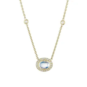 Oval Moonstone Necklace by Penny Preville